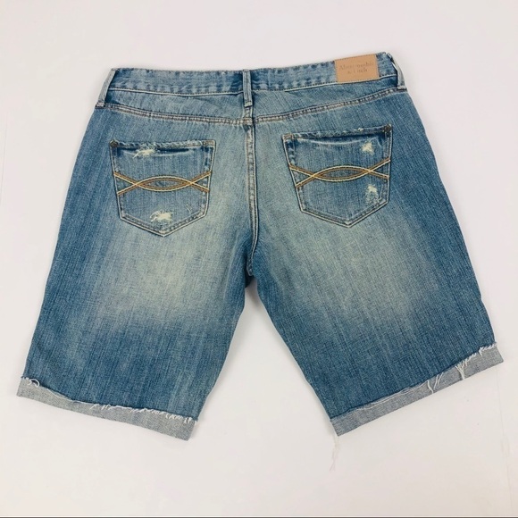 ABERCROMBIE & FITCH Women’s Blue Jean Sz 4 Distressed - Picture 7 of 12